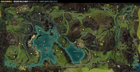 gw2 maps|gw2 kessex hills map.